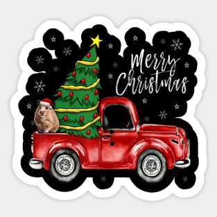 Guinea Pig Christmas Sticker